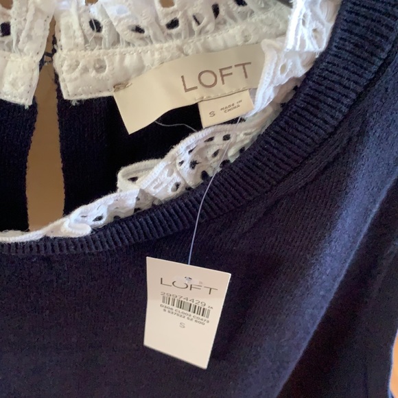 Eyelet Mixed Media Sweater Tank - Picture 6 of 6